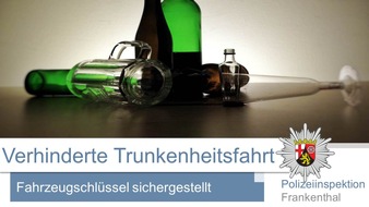 Polizeidirektion Ludwigshafen: POL-PDLU: Verhinderte Trunkenheitsfahrt nach Pfalzwiesen Besuch