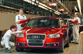 Audi AG: Wichtige Weichenstellung am Standort Neckarsulm: Audi startet Produktion der neuen A6 Limousine
