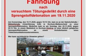 Polizei Dortmund: POL-DO: Nach Detonationen in Bochum - Belohnung ausgelobt