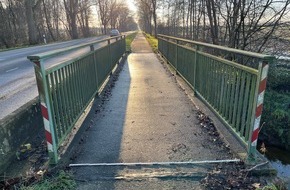 Kreispolizeibehörde Kleve: POL-KLE: Straelen - Nachtragsmeldung / Polizeiliche Suche nach Unfallstelle erfolgreich / Brückengeländer gestreift