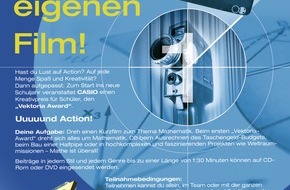 CASIO Europe GmbH: Die besten Kurzfilme zum Thema Mathematik gesucht / "Vektoria-Award" - Startschuss für den CASIO Schüler-Kreativpreis