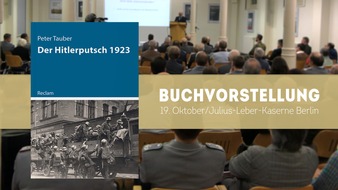 Zentrum für Militärgeschichte und Sozialwissenschaften der Bundeswehr: Buchpräsentation: Am 19. Oktober 2023 wird Dr. Peter Taubers neues Buch "Der Hitlerputsch 1923" in der Berliner Julius-Leber-Kaserne vorgestellt.