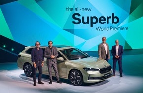 Skoda Auto Deutschland GmbH: Weltpremiere des neuen Škoda Superb: Bilder auf dem Škoda Storyboard