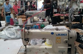 SAT.1: Sklavenarbeit "Made in Italy": "Der große Waren-Check" in SAT.1 beleuchtet Billig-Modeproduktion unter Horror-Bedingungen mitten in Europa - am Mittwoch, 22. Oktober 2014, um 22:40 Uhr (FOTO)