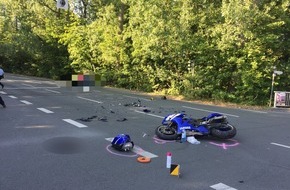 Polizei Münster: POL-MS: Beim Abbiegen Motorradfahrer die Vorfahrt genommen - 40-Jähriger schwer verletzt