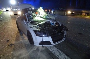 Freiwillige Feuerwehr der Gemeinde Sonsbeck: FW Sonsbeck: Auslaufende Betriebsmittel nach Verkehrsunfall auf der A57