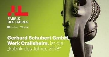 Kearney: Gerhard Schubert GmbH ist die "Fabrik des Jahres"
