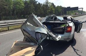 Polizeiinspektion Heidekreis: POL-HK: Westenholz / A 7: Pkw-Fahrer fährt unter Lkw