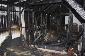 Polizeipräsidium Westpfalz: POL-PPWP: Brand eines Gartenhauses