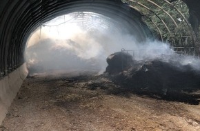 Polizeidirektion Wittlich: POL-PDWIL: Brand einer Lagerhalle für Strohballen