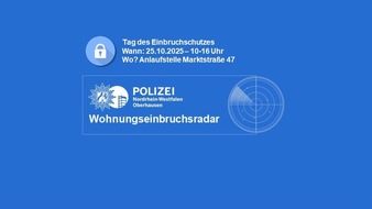Polizeipräsidium Oberhausen: POL-OB: Wohnungseinbruchsradar in Oberhausen