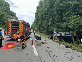 FW Weinheim: Feuerwehr Weinheim im Aufwendiger Feuerwehreinsatz mit technischer Rettung auf der Westtangente