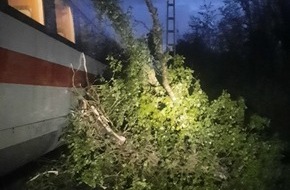 Feuerwehr Haan: FW-HAAN: Sachschäden durch umgestürzte Bäume / Sperrung des Bahnverkehrs der Strecke Köln - Wuppertal