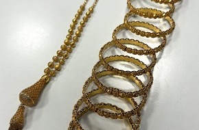 Hauptzollamt Itzehoe: HZA-IZ: Zoll erwischt zwei Bürgergeldempfängerinnen beim Goldschmuggel am Flughafen Hamburg / Gold im Wert von rund 17.000 Euro und 13.000 Euro bei zwei Frauen durch Zoll entdeckt