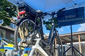 Polizei Münster: POL-MS: Polizei informiert in den Arkaden zur Verkehrssicherheit - Pedelec-Simulator ermöglicht realistisches Erleben