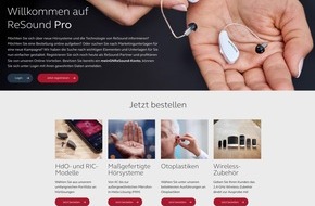 GN Hearing GmbH: Website, Bestell-Service, Anpass-Software... - ReSound präsentiert neue Hörakustiker-Homepage pro.resound.com