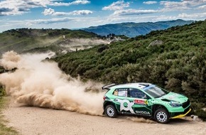 Skoda Auto Deutschland GmbH: Akropolis-Rallye Griechenland: Škoda Fahrer Andreas Mikkelsen und Sami Pajari kämpfen um WRC2-Titel