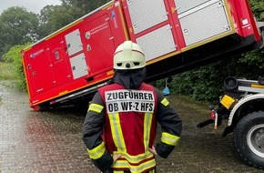 Feuerwehr Oberhausen: FW-OB: Feuerwehr Oberhausen unterstützt Nachbarstädte nach starken Regenfällen