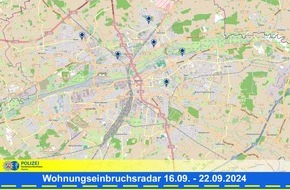 Polizeipräsidium Hamm: POL-HAM: Wohnungseinbruchsradar Hamm für die Woche vom 16. September bis 22. September