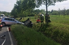 Polizeiinspektion Verden / Osterholz: POL-VER: ++Niesattacke löst heftigen Zusammenstoß aus - Unfall auf der Lilienthaler Allee fordert zwei Schwerverletzte++