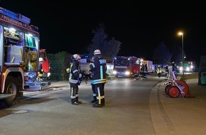 Feuerwehr Hamminkeln: FW Hamminkeln: Große Übung der Feuerwehr Hamminkeln - Einheiten Hamminkeln, Brünen und Mehrhoog waren gefordert.