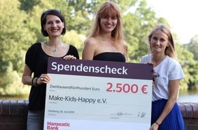 Hanseatic Bank: Auszubildende der Hanseatic Bank unterstützen Make-Kids-Happy e.V. mit 2500 Euro