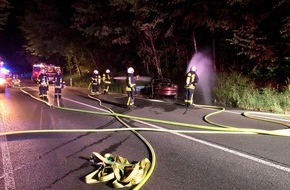 Feuerwehr Schwelm: FW-EN: PKW-Brand nach Verkehrsunfall