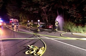 Feuerwehr Schwelm: FW-EN: PKW-Brand nach Verkehrsunfall