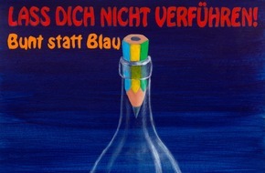 DAK-Gesundheit: Alkohol-Teufel gefangen: Brandenburger Schüler gewinnt DAK-Kampagne "bunt statt blau" 2015 gegen Komasaufen