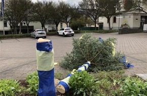 Polizeidirektion Trier: POL-PDTR: Sachbeschädigung am Maibaum der Gemeinde Morbach