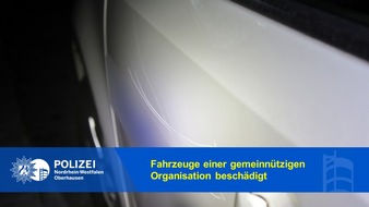 Polizeipräsidium Oberhausen: POL-OB: Sieben Fahrzeuge einer gemeinnützigen Organisation beschädigt