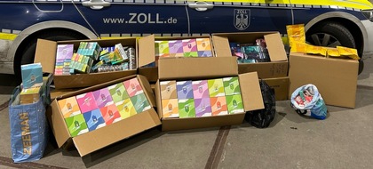 Hauptzollamt Dortmund: HZA-DO: Steueraufsichtskontrollen des Dortmunder Zolls / Einweg E-Zigaretten, Heats, Snus, CBD-Vapes und Wasserpfeifentabak sichergestellt