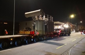 St.Gallisch-Appenzellische Kraftwerke AG: Medienmitteilung: SAK ersetzt Transformator im Unterwerk Widnau