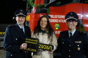 FW Wathlingen: &Uuml;bergabe eines Tankl&ouml;schfahrzeuges und eines Logistikanh&auml;ngers an die Ortsfeuerwehr Adelheidsdorf