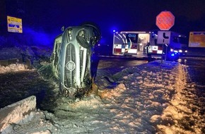 Polizeipr&auml;sidium S&uuml;dosthessen: POL-OF: Weitere witterungsbedingte Unf&auml;lle und unz&auml;hlige festgefahrene Fahrzeuge