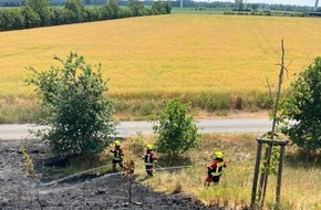 Kreisfeuerwehrverband Segeberg: FW-SE: Flächenbrand an der Autobahn bei Großenaspe