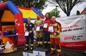 Freiwillige Feuerwehr Werne: FW-WRN: Feuerwehrleute geben alles ... auch in Ihrer sportlichen Freizeit! Die Freiwillige Feuerwehr Werne stellte die schnellste Frau des Tages bei der Höinger Firefighter Challenge