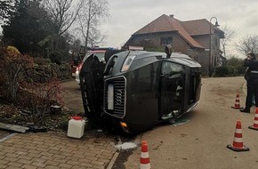 Polizeipräsidium Westpfalz: POL-PPWP: Auto auf die Seite gelegt