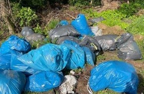 Polizeidirektion Bad Segeberg: POL-SE: Elmshorn - Unzulässige Müllablagerung am Wegesrand - Zeugen gesucht