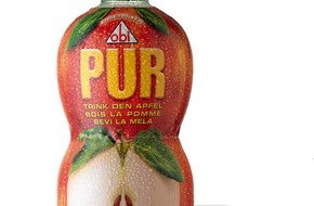 Thurella AG: Thurella lanciert eine einzigartige Apfelsaft-Generation: obi PUR - der Apfel in der Flasche