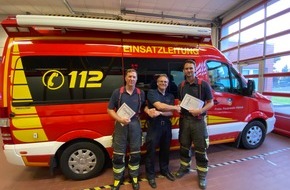 Freiwillige Feuerwehr Hünxe: FW Hünxe: Zweifache Verstärkung für die Einheitsführung Hünxe