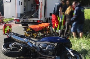 Polizei Rheinisch-Bergischer Kreis: POL-RBK: Odenthal - schwerverletzter Motorradfahrer
