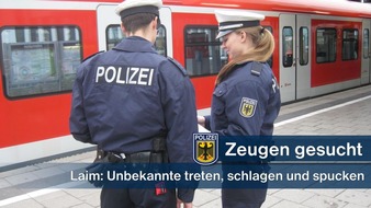 Bundespolizeidirektion München: Bundespolizeidirektion München: Unbekannte treten, schlagen und spucken - Bundespolizei sucht nach Zeugen