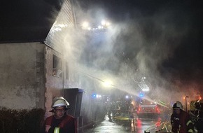 Freiwillige Feuerwehr Borgentreich: FW Borgentreich: Gebäudebrand in Natingen. Personen kamen nicht zu schaden.