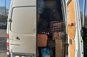 Polizeipr&auml;sidium S&uuml;dosthessen: POL-OF: 80 Prozent zu viel: Deutlich &uuml;berladener Kleintransporter gestoppt