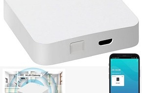 PEARL GmbH: Bluetooth-kompatible Geräte weltweit steuern: Luminea Home Control WLAN-Gateway mit Bluetooth-Mesh für ELESION- und Smart-Life-Geräte