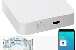 PEARL GmbH: Bluetooth-kompatible Geräte weltweit steuern: Luminea Home Control WLAN-Gateway mit Bluetooth-Mesh für ELESION- und Smart-Life-Geräte