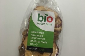 Manor AG: Manor retire les rondelles de pommes BIO BNP 60g de ses rayons