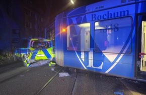 Polizei Bochum: POL-BO: Verkehrsunfall zwischen Straßenbahn und Streifenwagen