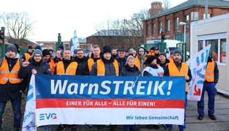 EVG Eisenbahn- und Verkehrsgewerkschaft: EVG Sachsen-Anhalt: Warnstreik bei der GBM Gleisbaumechanik GmbH